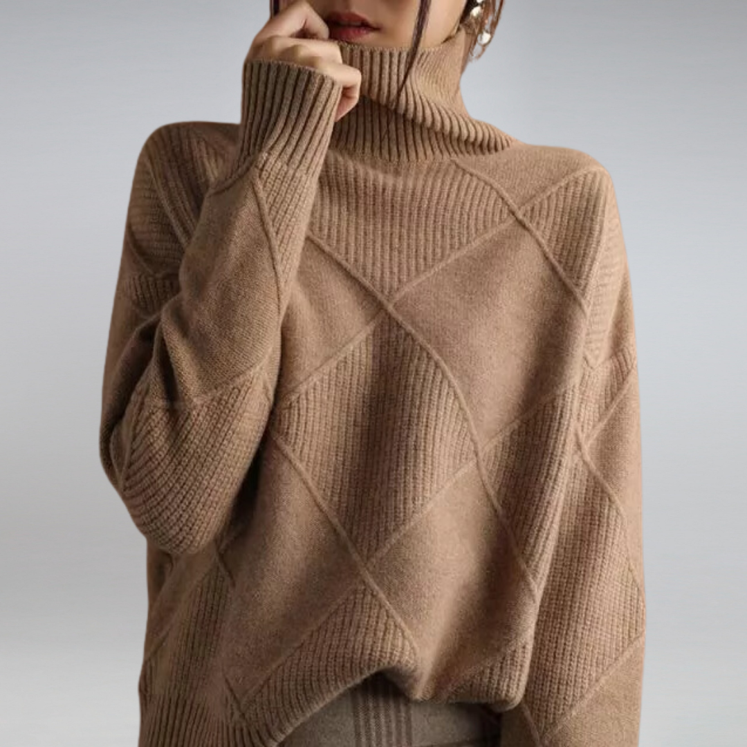 Delia | Luxuriöse Damen-Rollkragenpullover