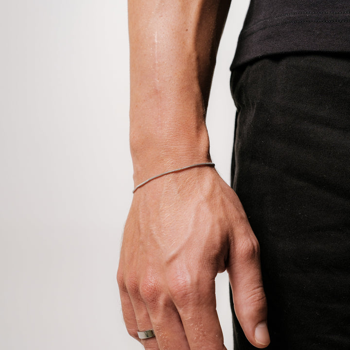 Quadrat Armband 1.4MM (Silber)