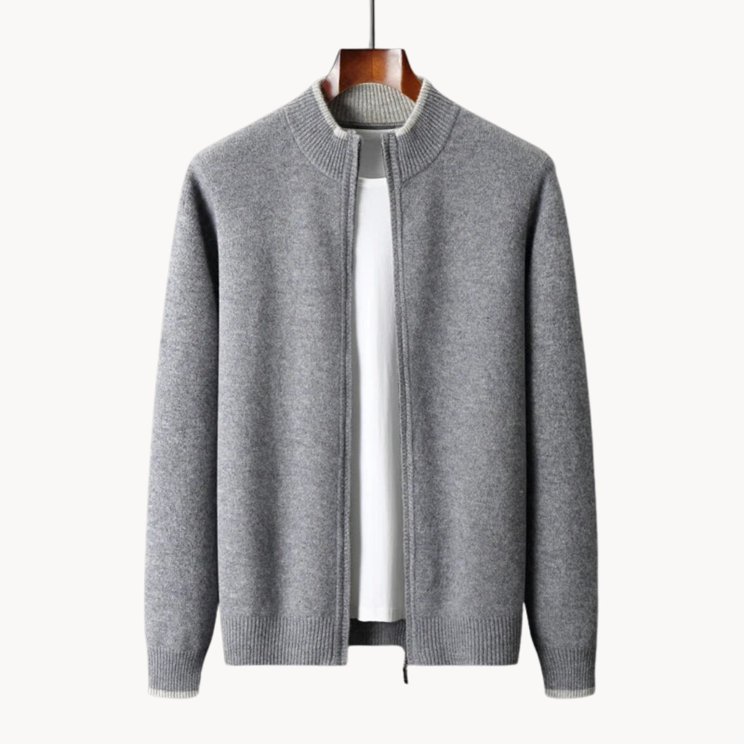 Kingston | Luxuriöse Merino-Weichheit Herren Zip-Pullover