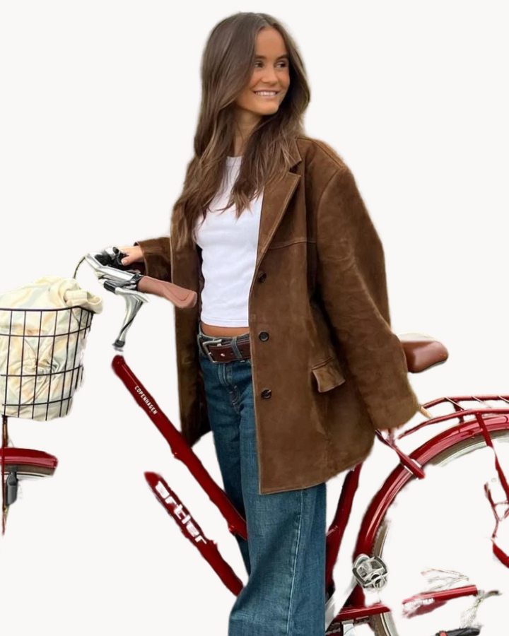 Lily | Luxuriöser Camel Wildleder Damen Blazer