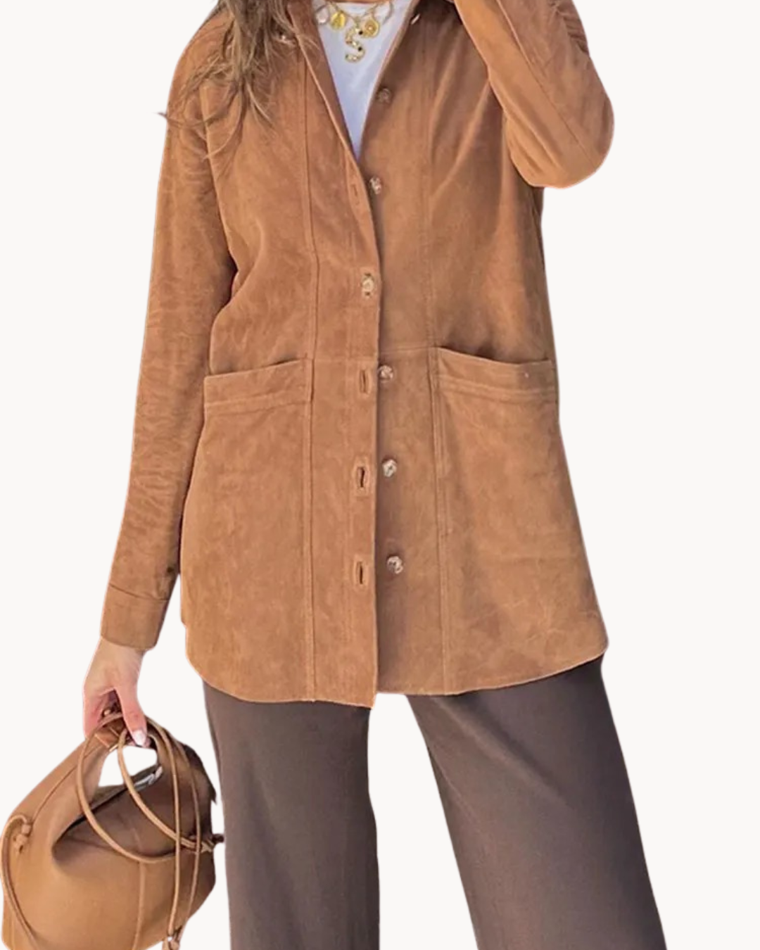 Lily | Luxuriöser Camel Wildleder Damen Blazer