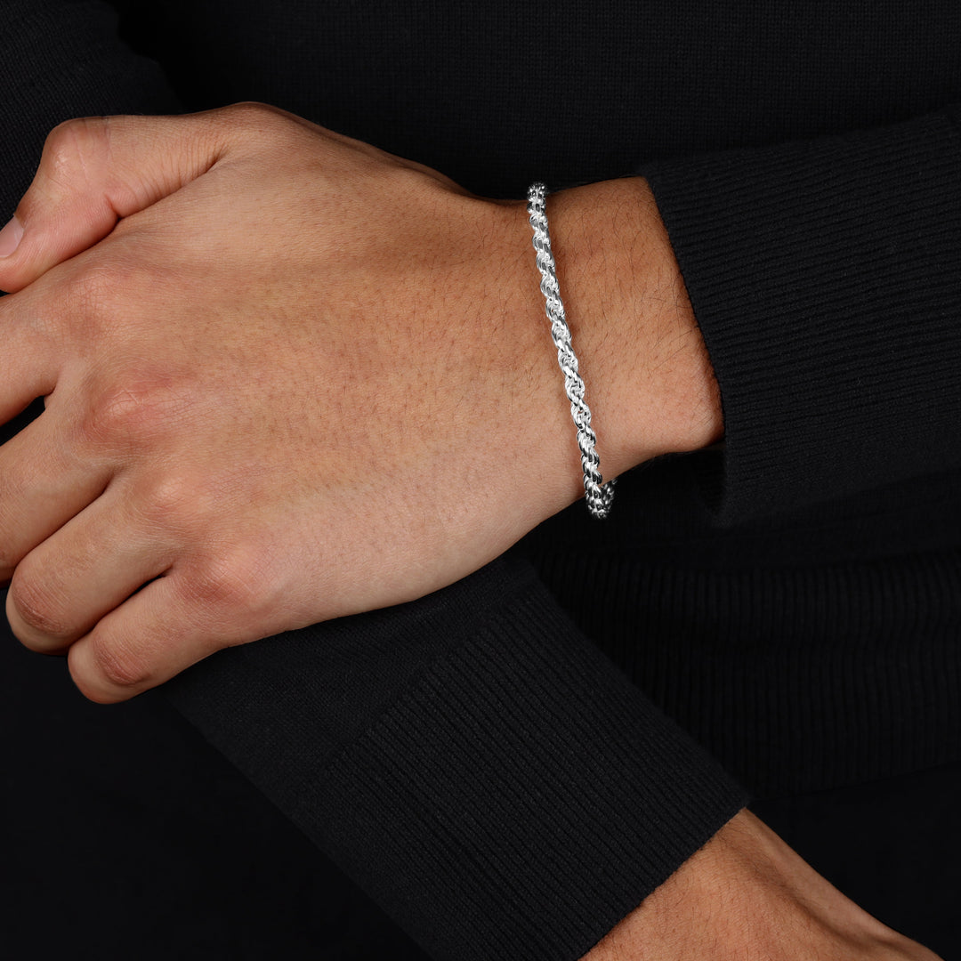 Elegante zeitlose Handwerkskunst Herren Kordelarmband