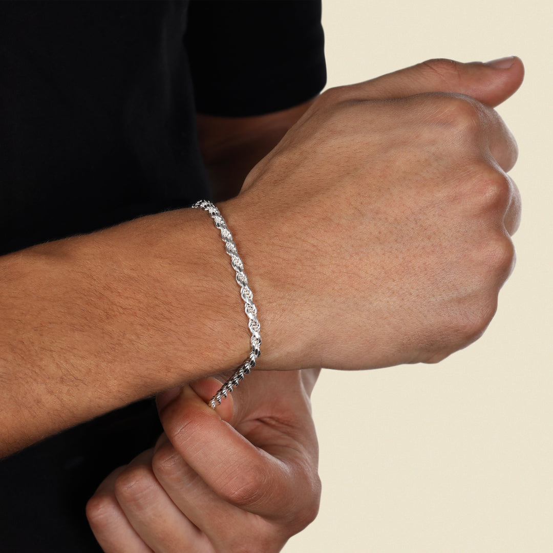 Elegante zeitlose Handwerkskunst Herren Kordelarmband