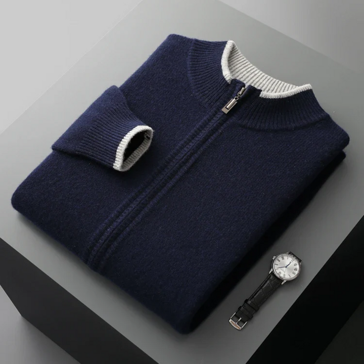 Kingston | Luxuriöse Merino-Weichheit Herren Zip-Pullover