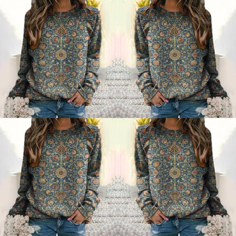 Ophelia | Eleganter Pullover mit Blumenmuster für Damen