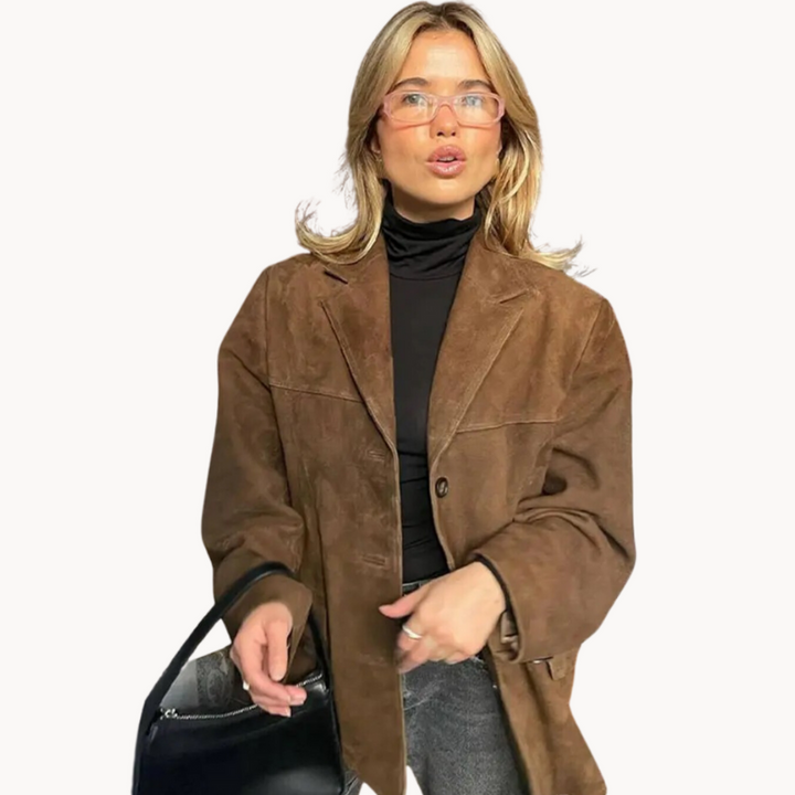 Lily | Luxuriöser Camel Wildleder Damen Blazer