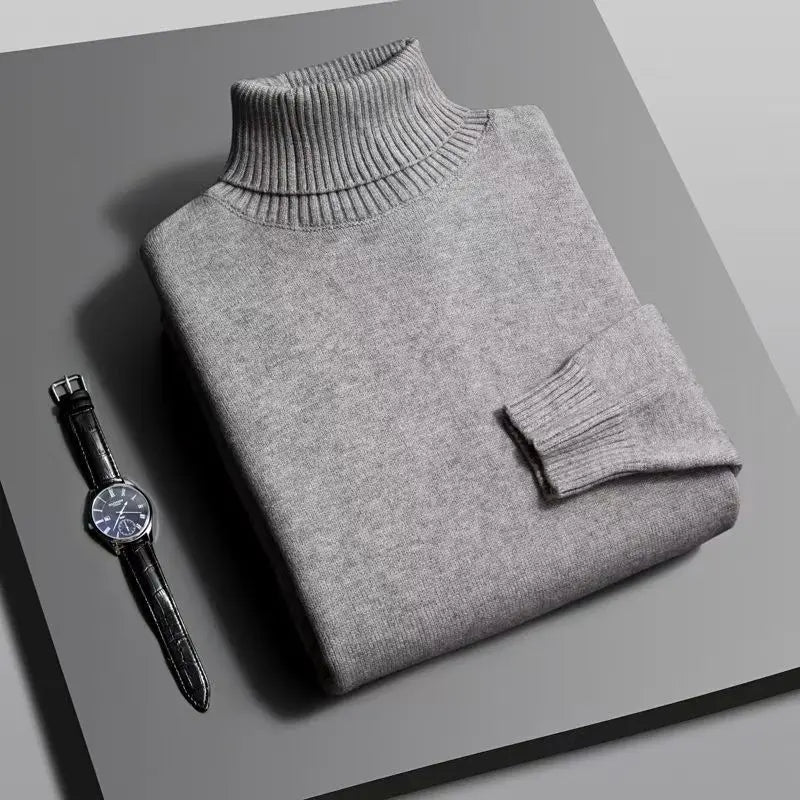 Kino | Luxuriöse gestrickte Wärme Herren-Rollkragenpullover