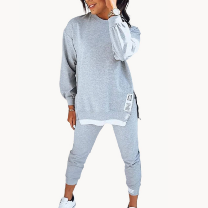 Hilda | Bequemer Alltagsschick Damen Sweatshirt und Hose Set
