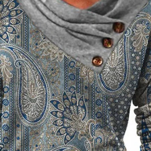 Ruby | Eleganter Damenpullover mit gefaltetem Kragen