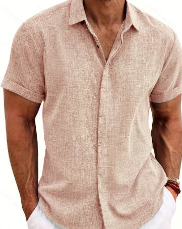 Dominik | Stilvolles bequemes Herren Kurzarmhemd